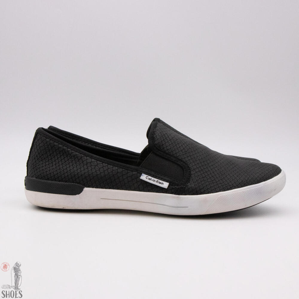 Calvin Klein Talisha Men's 10 Black Mesh‎ Slip-On Loafers - Size 10